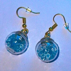 Skyrim Inspired Frost Salts Alchemical Ingredients Mage Gift DnD Gift Earrings